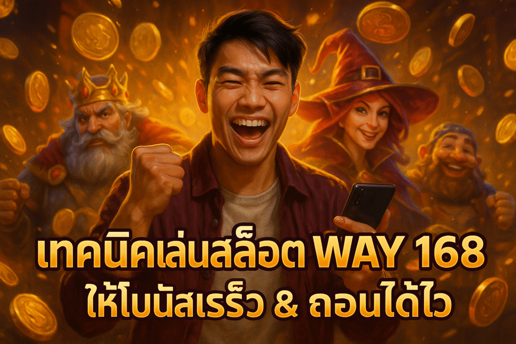 เทคนิคเล่นสล็อต WAY 168 ให้โบนัสเร็ว & ถอนได้ไว